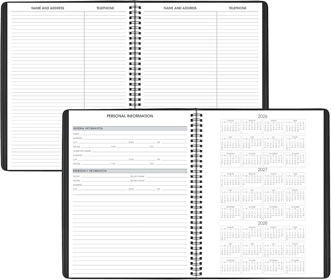 AT-A-GLANCE 2027 Appointment Book Planner, Weekly, 13-Month Jan-Jan, 8.25" x 11", Black (709500527)