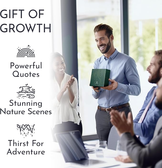 Inspirational Gifts for Men, Motivational Desk Calendar, 366 Daily Quotes | Office Gifts for Men, Perpetual Motivational Flip Calendar, Executive Desk Decor, Daily Leadership Quotes & Mindset