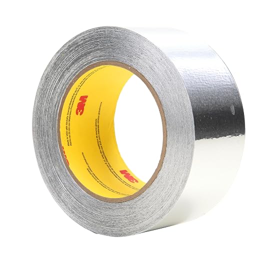 3M Aluminum Foil Tape 425, Silver, 2 in x 60 yd, 4.6 mil, 1 Roll