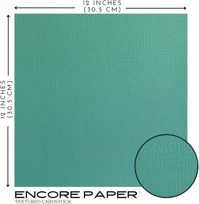 Sea Mist—12x12 Textured Cardstock | 80lb Textured Blue Scrapbook Paper | Premium Cardstock for Cricut Cutting | 25 Sheets