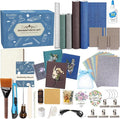 Ecoofor Bookbinding Kit for Beginners, 167 PCS 4 Pack Book Making Kit with A5 Paper, Book Cloth, Awl & Tools, Pressed Flowers & Heat Transfer Film, Gift-Ready Box with Video Tutorials