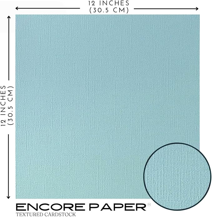 Waterfall—12x12 Textured Cardstock | 80lb Textured Blue Scrapbook Paper | Premium Cardstock for Cricut Cutting | 25 Sheets