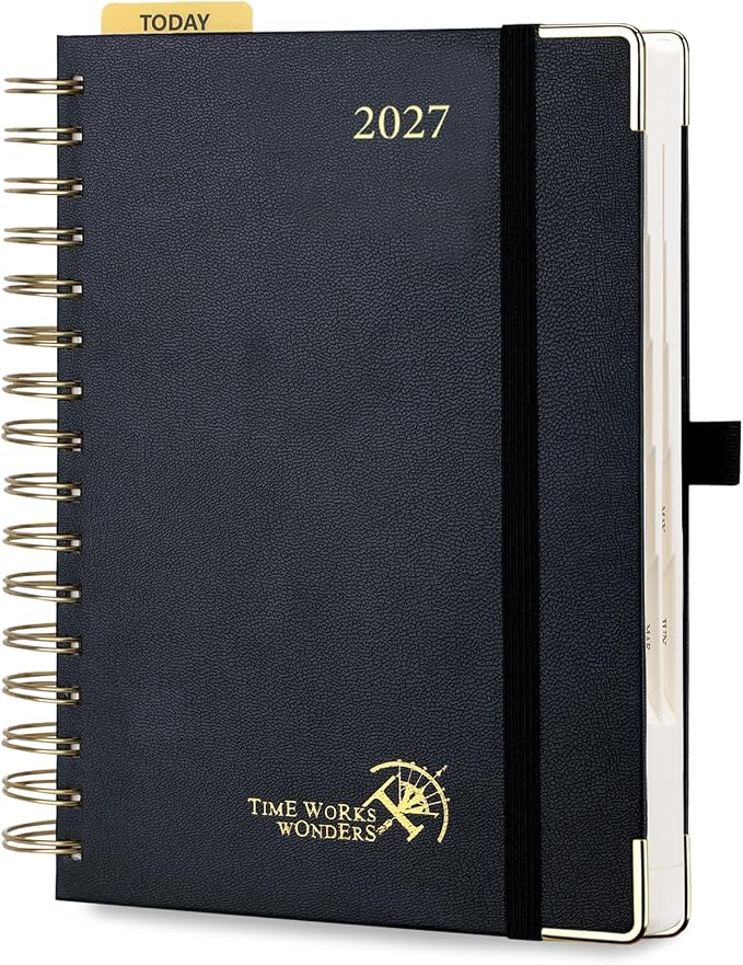 POPRUN 2027 Daily Planner One Page Per Day, 5.75" x 8.5" Calendar Book
