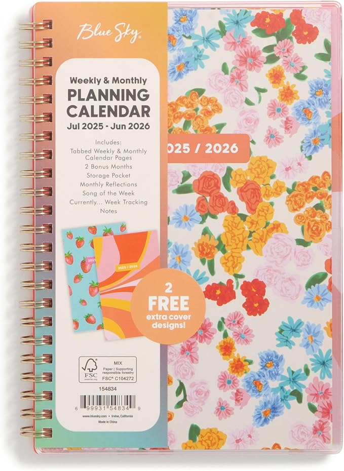 Blue Sky Gen Z 2025-2026 Weekly & Monthly Academic Planner, 5"x8", Gladys