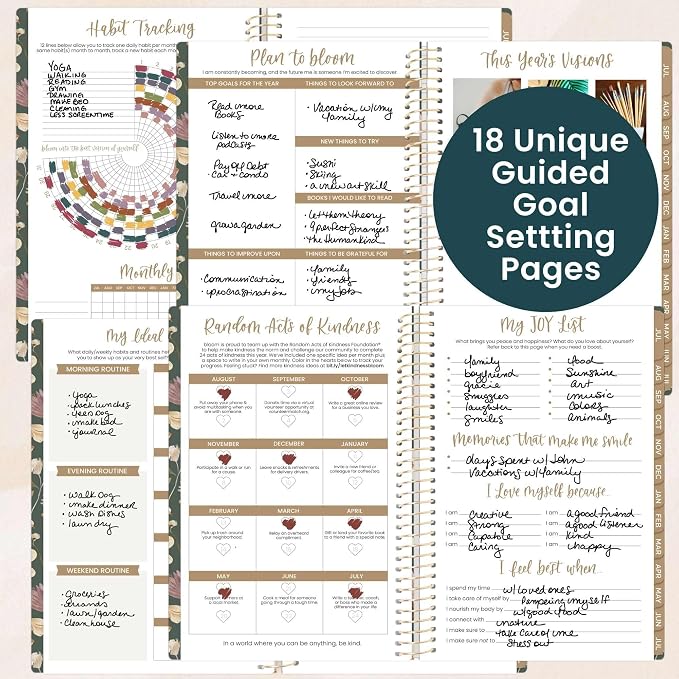 bloom daily planners 2026-2027 Planner - Academic Year (July 2026 - July 2027) Monthly & Weekly Soft Cover Planner for Women - 13 Month Calendar Agenda Book with Stickers - 5.5" x 8.25" - Butterfly Garden