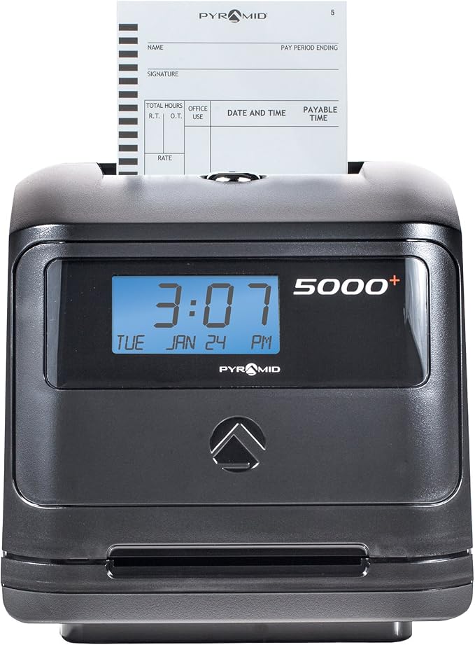 Pyramid Time Systems - Authentic Time Cards (44100-10) for Pyramid Models 4000, 4000PRO, 4000PROK, 5000HD & 5000 Auto Totaling Time Clocks, Single Sided Time Sheets (3.5 x 9 in) -100 Time Cards | For Pyramid Models 4000, 4000PRO, 4000PROK, 5000HD & 500...