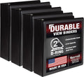 Samsill Durable 2 inch 3 Ring Binder, D Ring Binder, 100% Recycled Chipboard, Black, 4 Pack