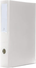 3-Ring Premium Legal Binder for 8.5" x 14" Paper - White, by Bindertek | 2" Spine Width, 325 Sheet Capacity, 1.25" D-Rings, Linen-Textured Covers, Steel Reinforced Edges, Spine Label Included