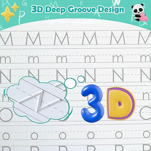 Magic Grooved Writing Practice for Kids 3-5, Large Letters grooved
