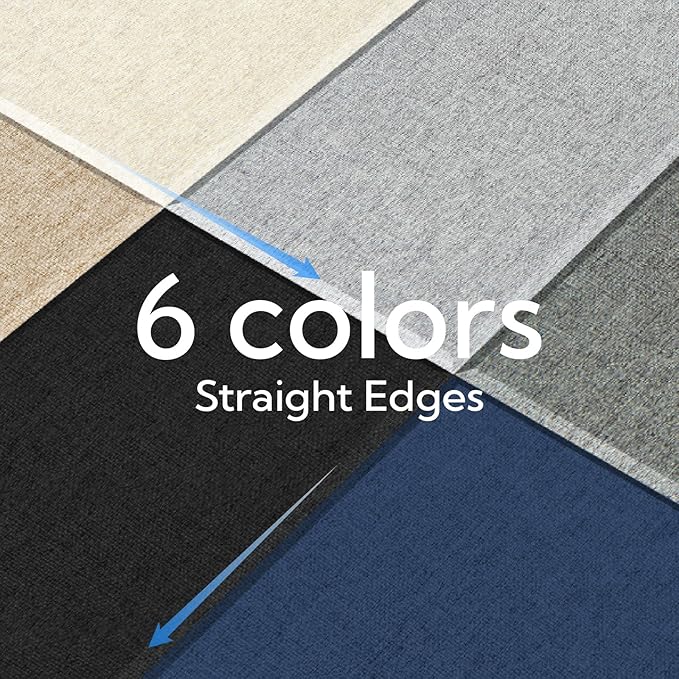Olanglab Fiberglass Acoustic Wall Panels 4 Pack, 11.8'' x 23.6'' Sound Panels, Fabric Wrapped Sound Proof Panels for Walls (Navy)