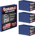 Samsill Durable 0.5 Inch Binder, D Ring Binder, Customizable Clear View Cover, Blue, 24 Pack, Each Holds 125 Pages