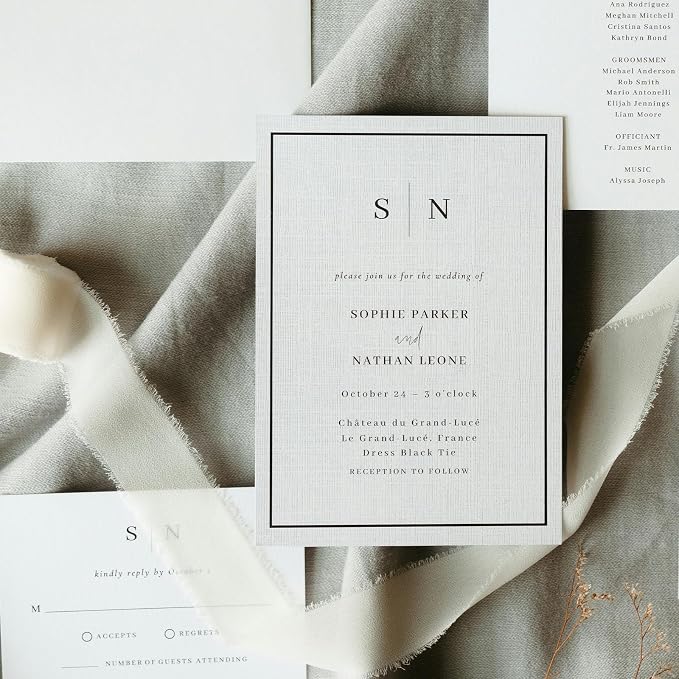 5x7 Linen Paper Textured Cardstock White 100 lb | Goefun Wedding Invitation Heavy Duty Card Stock, 100 Sheets Printable Linen Paper for Invitations, Artworks, DIYs