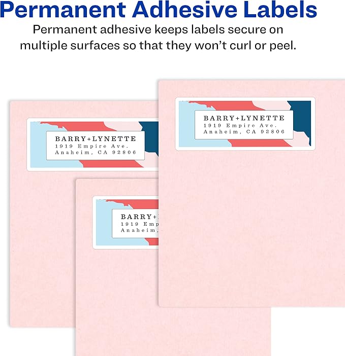 Avery Printable Shipping Labels with Paper Receipts, 5-1/16" x 7-5/8", White, 100 Blank Mailing Labels (27900)