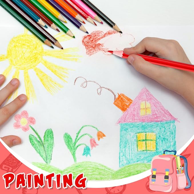 Outus 144 Pcs Red Pencils with Eraser Pre Sharpened Red Checking Correcting Pencils Erasable HB Grading for Checking Tests Grading Map Coloring Editing Writing Drawing Back to School Office Favors