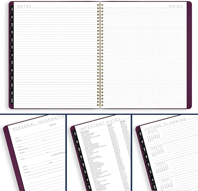 AT-A-GLANCE 2027 Planner, Monthly, 9" x 11", Contemporary, Purple (70250X1427)