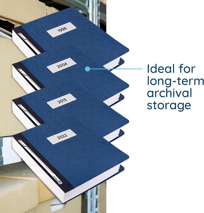 Blue Summit Supplies 25 Pressboard Report Covers, Side Fastener, Navy | Heavy-duty 25pt pressboard, metal prong side fastener, letter size, for reports and business presentations