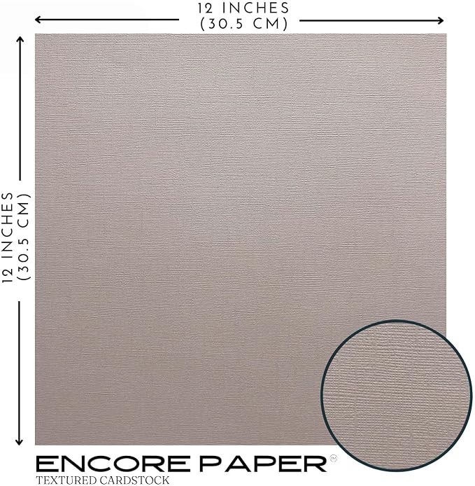 RAINY DAY—12x12 Textured Cardstock | 80lb Textured Gray Scrapbook Paper | Premium Cardstock for Cricut Cutting | 25 Sheets