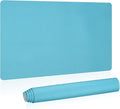 Patikil Desk Mat, 24x13 Non-Slip Waterproof PU Leather Desktop Protector, Blue