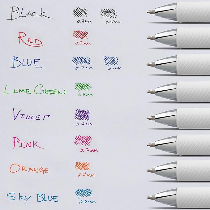 Pentel Gel Ink Pen, Pearl Retractable Gel Pen, (0.7mm) Medium Point, Needle Tip, Red Ink, 12 pack (BLN77PW-B)