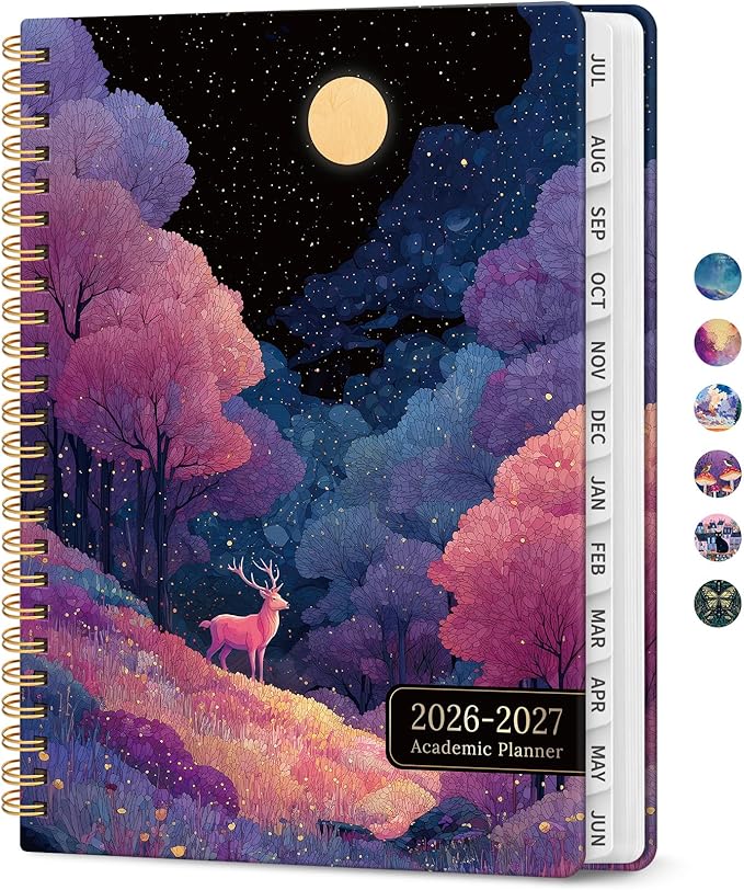 Academic Planner 2026-2027, Jul 2026-Jun 2027 Monthly & Weekly Planner