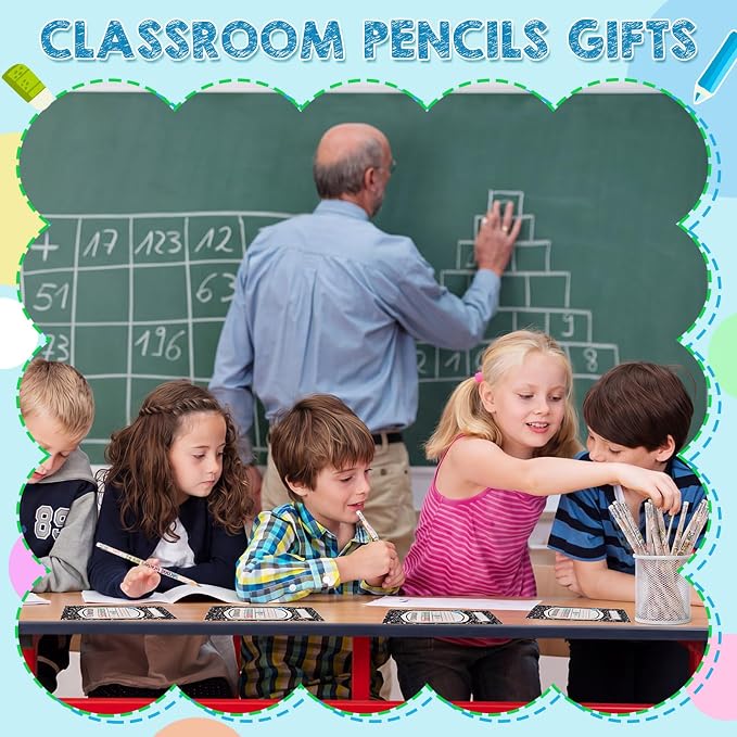 Tenceur 48 Set Back to School 2nd Graders Pencils & Cards Gifts Bulk