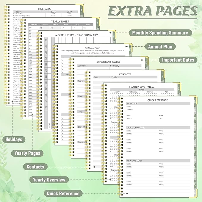 Appointment Book 2026-2027, 30-Minute Interval Hourly Planner, 6.3"×8.6"
