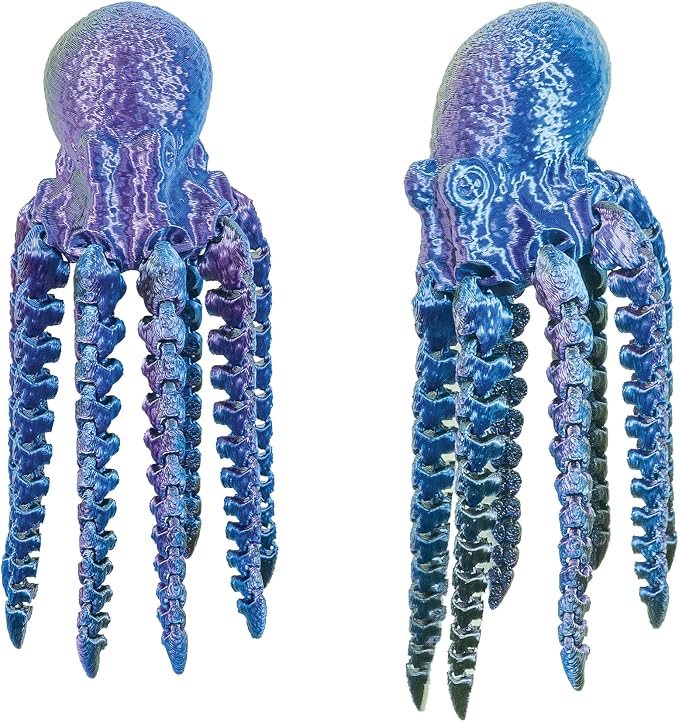 GEDDES Raymond 3D Printed Octopus Fidget Toys – Pack of 16 – Octopus Figures for Kids, Classrooms, and Party Favors