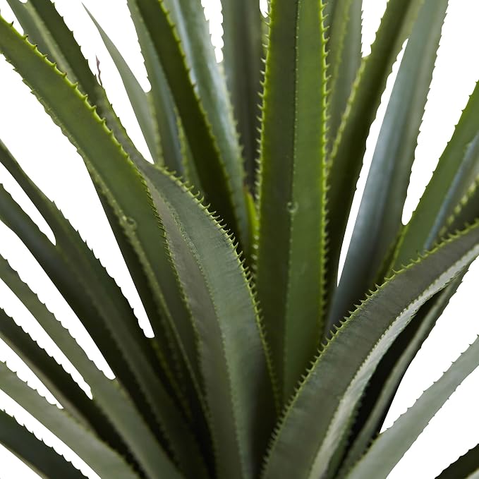 Nearly Natural 4 ft Artificial Spiked Agave Plant with Nursery Pot | Faux Succulent Greenery, Lifelike Spiky Leaves, Desert Inspired Indoor Decor