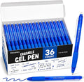Volcanics Retractable Clicker Erasable Gel Pens, Blue Ink, 0.7mm, 36 Pack