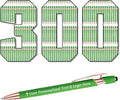 STREADVE 300 Personalized Custom Pens Engraved Writing Pen with Name Logo, Customized Promotional Items Stylus Pen Gifts for Men Women Realtor Nurse Wedding Business, Green