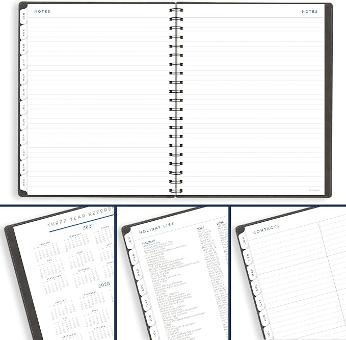 AT-A-GLANCE® Signature Collection 2027 Weekly Monthly Planner, Gray, Large, 8 1/2" x 11"