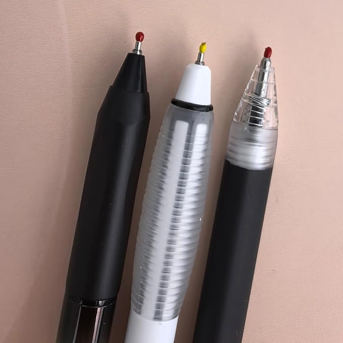 Fengtaiyuan Retractable Gel Pens, 0.5mm Fine Point Black Ink, Quick Dry No Smudge Gel Pens with Comfort Grip, Smooth Writing for School Office Note Taking, 6 Pack