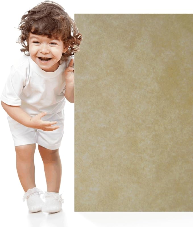 50 Old Age Parchment 60# Text (=24# Bond) Paper Sheets - 11 X 14 Inches Scrapbook|Picture-Frame Size - 60 Pound is NOT Card Weight- Vintage Colored Old Parchment Semblance