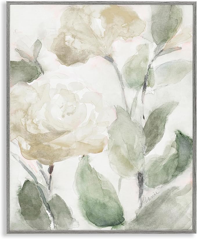 Stupell Industries 'Charming Abstract Florals', Framed Giclee Art, Gray, 11 x 14 Inches, Easy to Hang and Sturdy, Made in USA, by Lanie Loreth