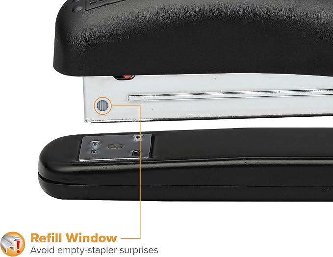 Bostitch Office Ergonomic 20 Sheet Desktop Stapler, Black, 2-Pack