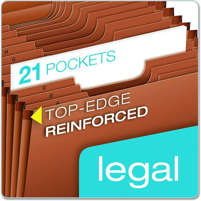 Pendaflex Globe-Weis Conversion File Jackets and Pockets, (PFXR119ALHD), Brown, Legal (Pack of 5)