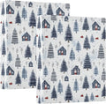 Winter Farmhouse Plaid Pine Trees 3 Ring Binder 1.5" Decorative D-Ring Binder with Clipboard&3 Clear Pockets, Holds 200 Sheets A4 Size Paper Waterproof Binders for School Home Office|2 Pack