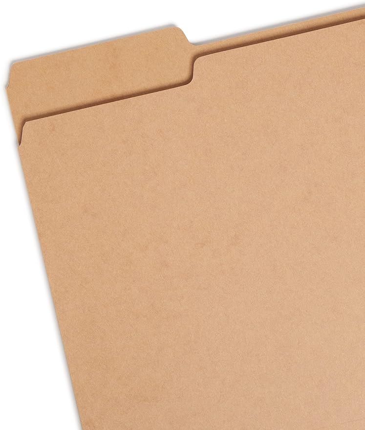 Smead File Folder, 1/3-Cut Tab, Letter Size, Kraft, 50 per Box (10830)