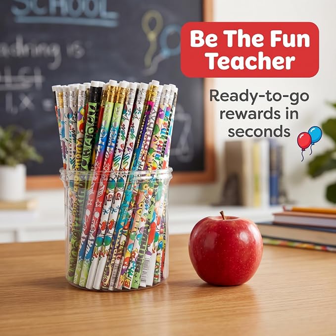 Anderson's Birthday Pencil Tub, Set of 144, School Supplies, Classroom Supplies, Writing