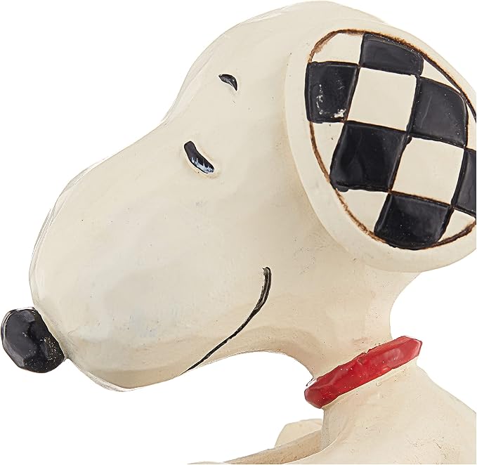 Enesco Jim Shore Peanuts Snoopy Typing Miniature Figurine, 3 Inch, Multicolor