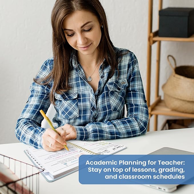 Taja Planner 2026-2027, Jul 2026-Jun 2027 Monthly & Weekly Calendar Planner | 6.3" x 8.5", Hardcover Academic Calendar, Teacher Student Agenda Book with Tabs, School Office Supplies, Soft Wings