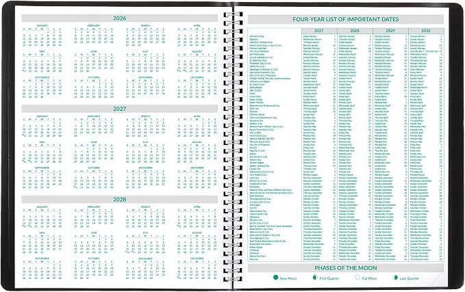 Brownline® 2027 EcoLogix® Monthly Planner, 14 Months, December 2026 to January 2028, Twin-Wire Binding, 11" x 8.5", Black (CB435W.BLK)