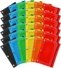 108 Pack Pencil Pouch for 3 Ring Binder, Zipper Pencil Pouches/Case in Assorted Color, Durable Binder Pencil Pouch/Bag for Office School Supplies (6 Colors)