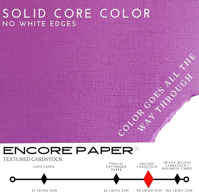 Mardi Gras Purple—12x12 Textured Cardstock | 80lb Textured Purple Scrapbook Paper | Premium Cardstock for Cricut Cutting | 25 Sheets