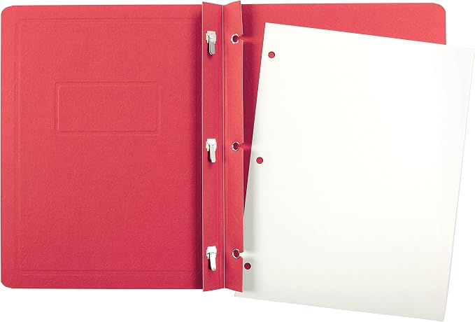 Oxford Title Panel and Border Front Report Covers, Red, Letter Size, 25 per Box, (52511) (Pack of 2)