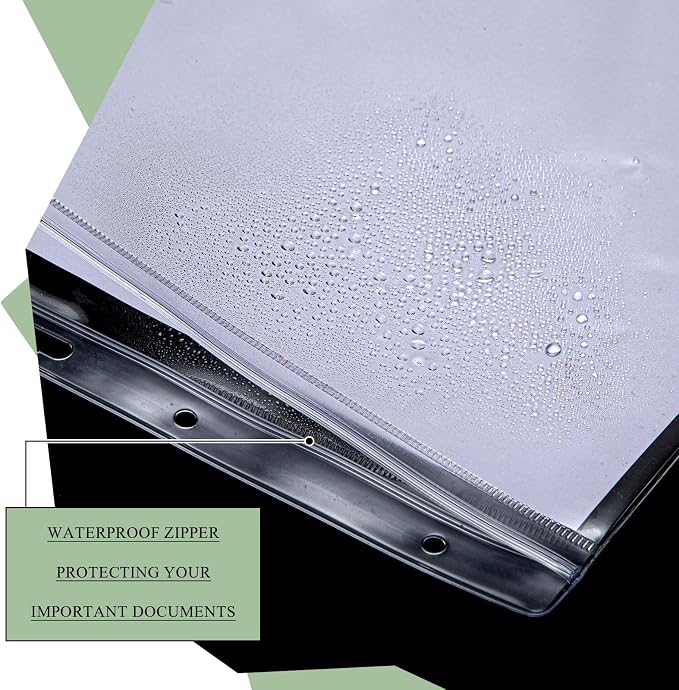 Sinload 10 Pcs Heavy Duty Sheet Protector 8.5 x 11 Inch Job Ticket Holder Waterproof Resealable Zip Page Wall Sign Holder Clear Dry Erase Document Sleeve Magazine Protector Horizontal(12.4 x 9.8 Inch)