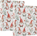 Christmas Gnomes Pattern 3 Ring Binder 1.5" Decorative D-Ring Binder with Clipboard&3 Clear Pockets, Holds 200 Sheets A4 Size Paper Waterproof Binders for School Home Office|2 Pack
