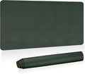 PATIKIL Desk Mat, 31"x15" Non-Slip Waterproof PU Leather Desktop Protector Cover, Dual Sided, Dark Green