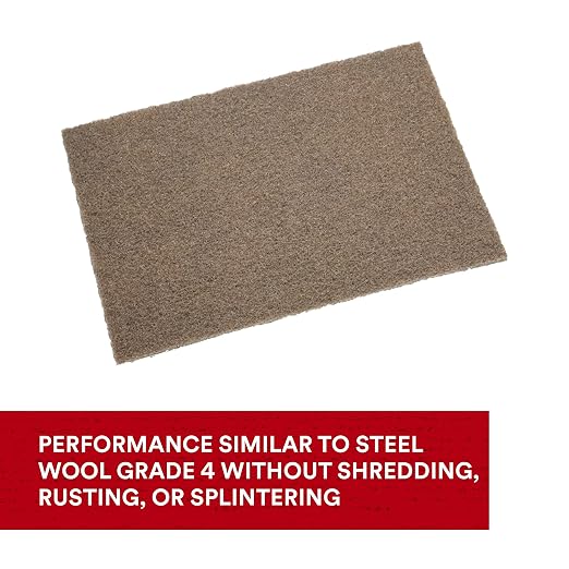 3M Scotch-Brite Heavy Duty Hand Pad 7440B, 6 in x 9 in, Pack of 40, Hand Sanding Pad - Metal Deburring and Finishing Pad - Coating and Corrosion Removal