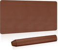 Patikil Desk Mat, 31"x15" Non-Slip, Waterproof PU Leather Pad for Office, Home, and Work - Dual Sided, Dark Brown